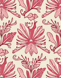 Floral Nouveau Pink Pattern Rug