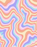 Pastel Swirl Groovy Abstract Rug