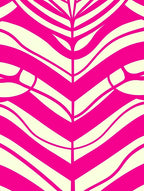 Bold Pink Cream Zebra Strips Rug