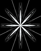 Symmetrical Starburst In White And Grey Rug