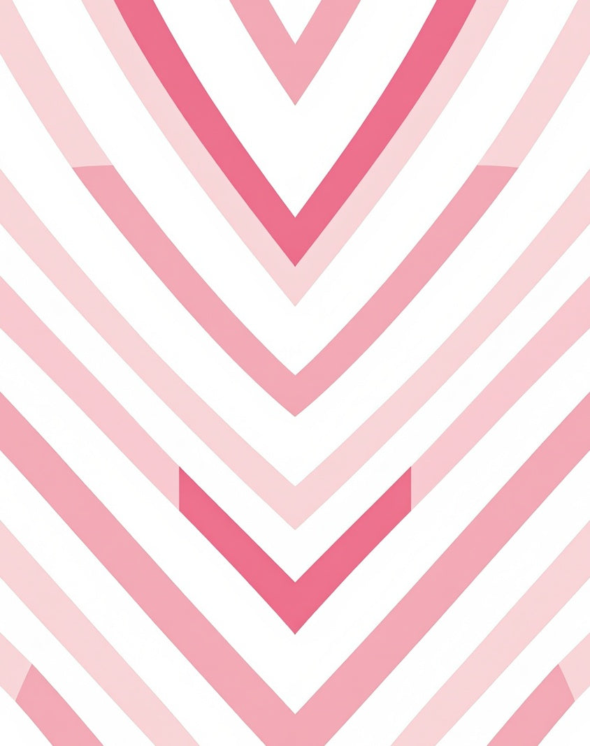 Chic Pink Chevron Pattern Rug