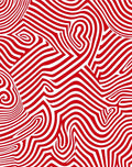 Vivid Red Abstract Swirl Rug