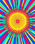 Radiant Pop Art Sunburst Rug