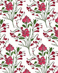 Delicate Flora Pattern With Pink Flowers Rug
