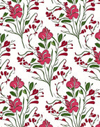 Delicate Flora Pattern With Pink Flowers Rug