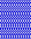 Intricate Royal Blue Lattice Pattern Rug