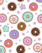 Fun Donut Star Pattern Design Rug