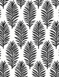 Modern Black White Leaf Pattern Rug