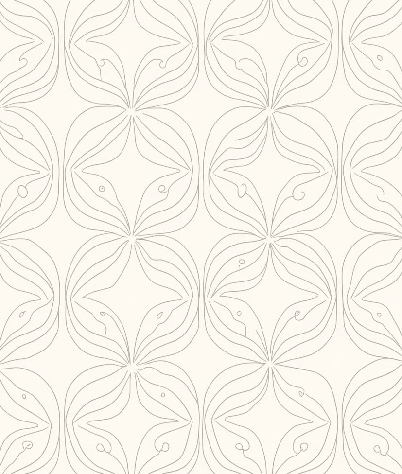 Minimalist Geometric Floral Pattern Rug