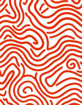 Bold Red Swirl Pattern Rug