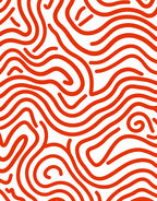 Bold Red Swirl Pattern Rug
