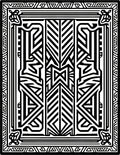 Bold Geometric Art Deco Style Rug