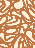 Brown Abstract Organic Swirls Rug
