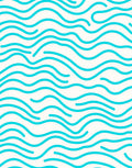 Aqua Wavy Abstract Pattern Rug