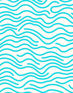 Aqua Wavy Abstract Pattern Rug