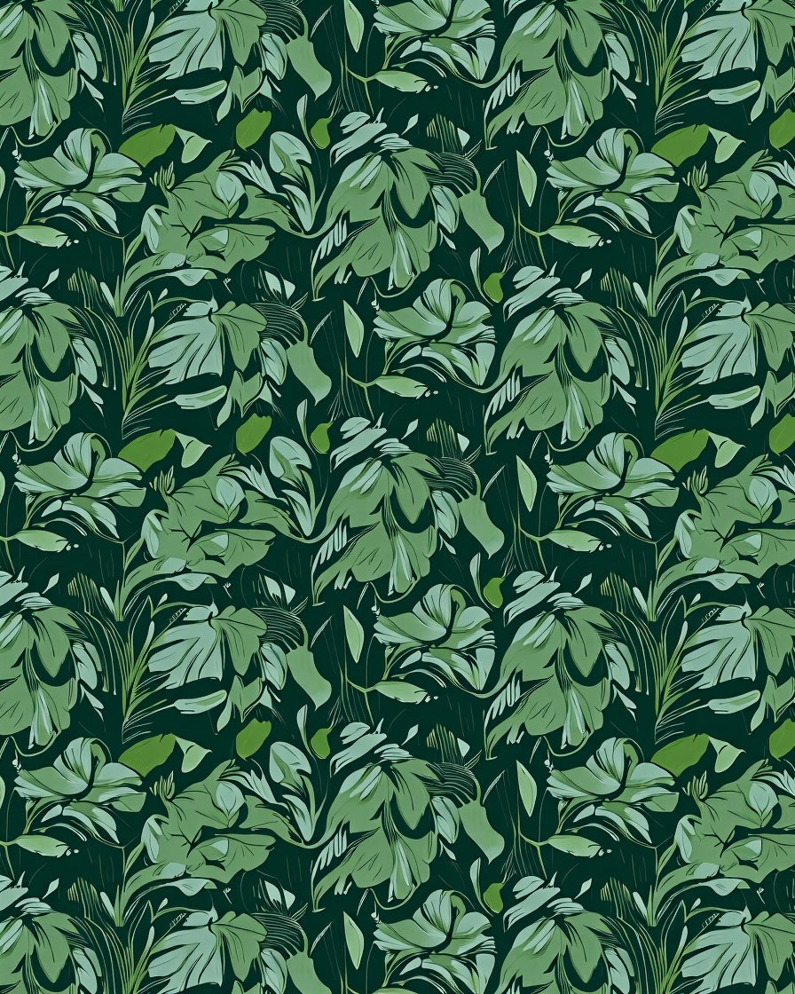 Lush Green Floral Pattern Design Rug