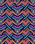 Vibrant Geometric Wave Pattern Rug