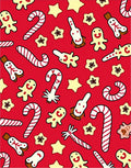 Whimsical Christmas Cookie Candy Cane Stars Rug