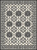Classic Floral Scrollwork Pattern Rug