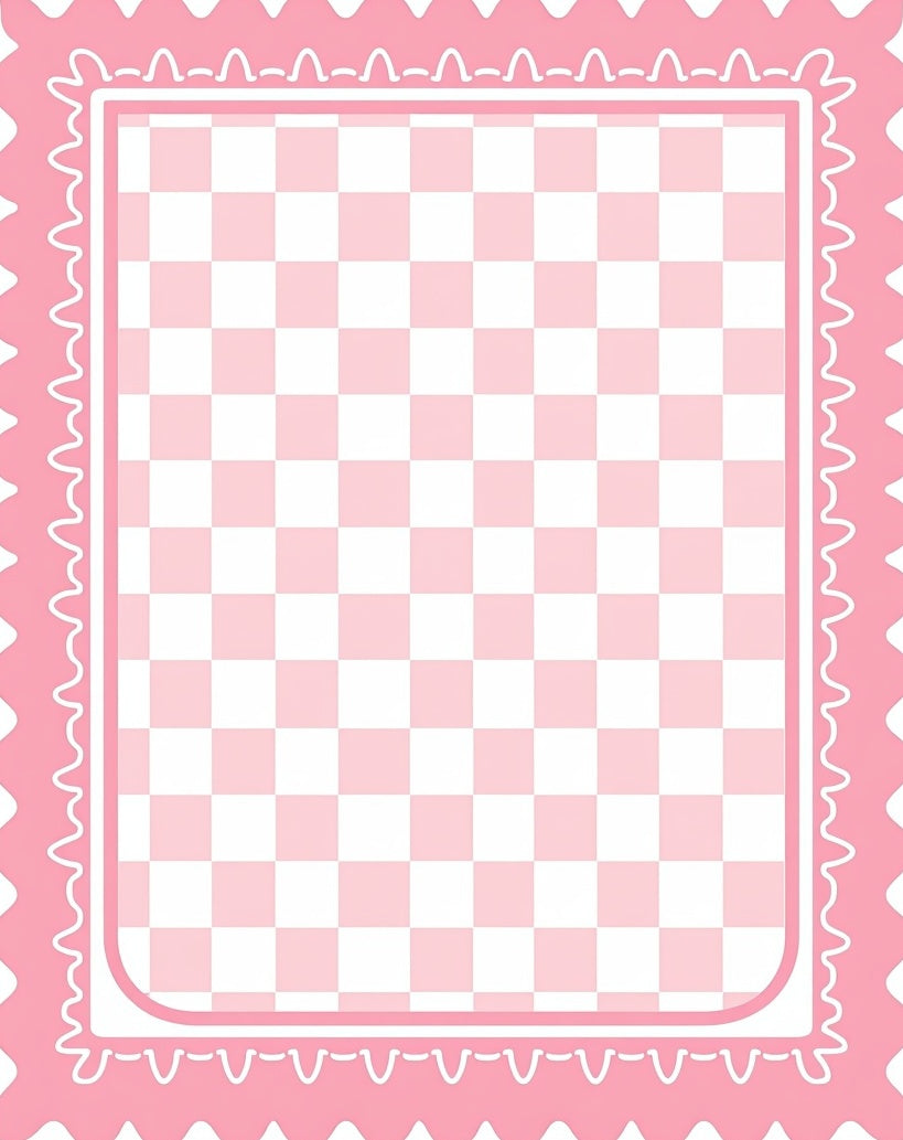 Pink Checkerboard Cute Design Rug