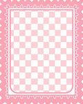 Pink Checkerboard Cute Design Rug