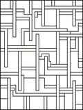 Abstract Linear Intersecting Lines Design Rug