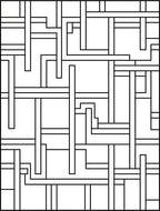 Abstract Linear Intersecting Lines Design Rug