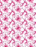 Pink Floral Vine Pattern Rug