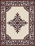 Classic Scroll Floral Medallion Design Rug
