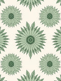Sage Green Floral Mandala Pattern Rug