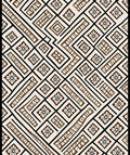 Geometric Floral Diamond Pattern Rug