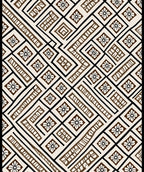 Geometric Floral Diamond Pattern Rug