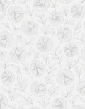 Light Gray Botanical Line Art Rug