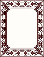 Ornate Floral Vine Border Design Rug
