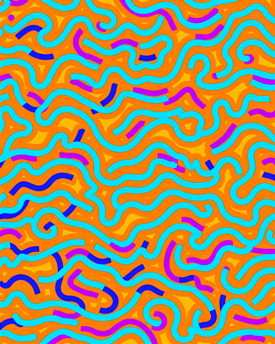 Retro Swirl Bold Pattern Rug