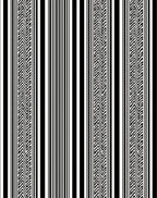 Black White Striped Zigzag Pattern Rug