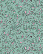 Whimsical Floral Vine Pattern Rug