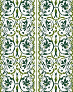 Verdant Swirl Floral Pattern Rug