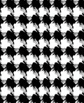 Classic Houndstooth Black White Pattern Rug