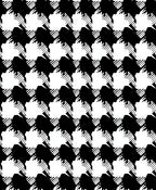 Classic Houndstooth Black White Pattern Rug
