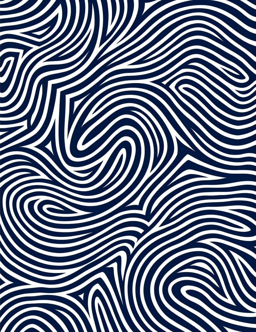 Abstract Swirling Lines Pattern Rug