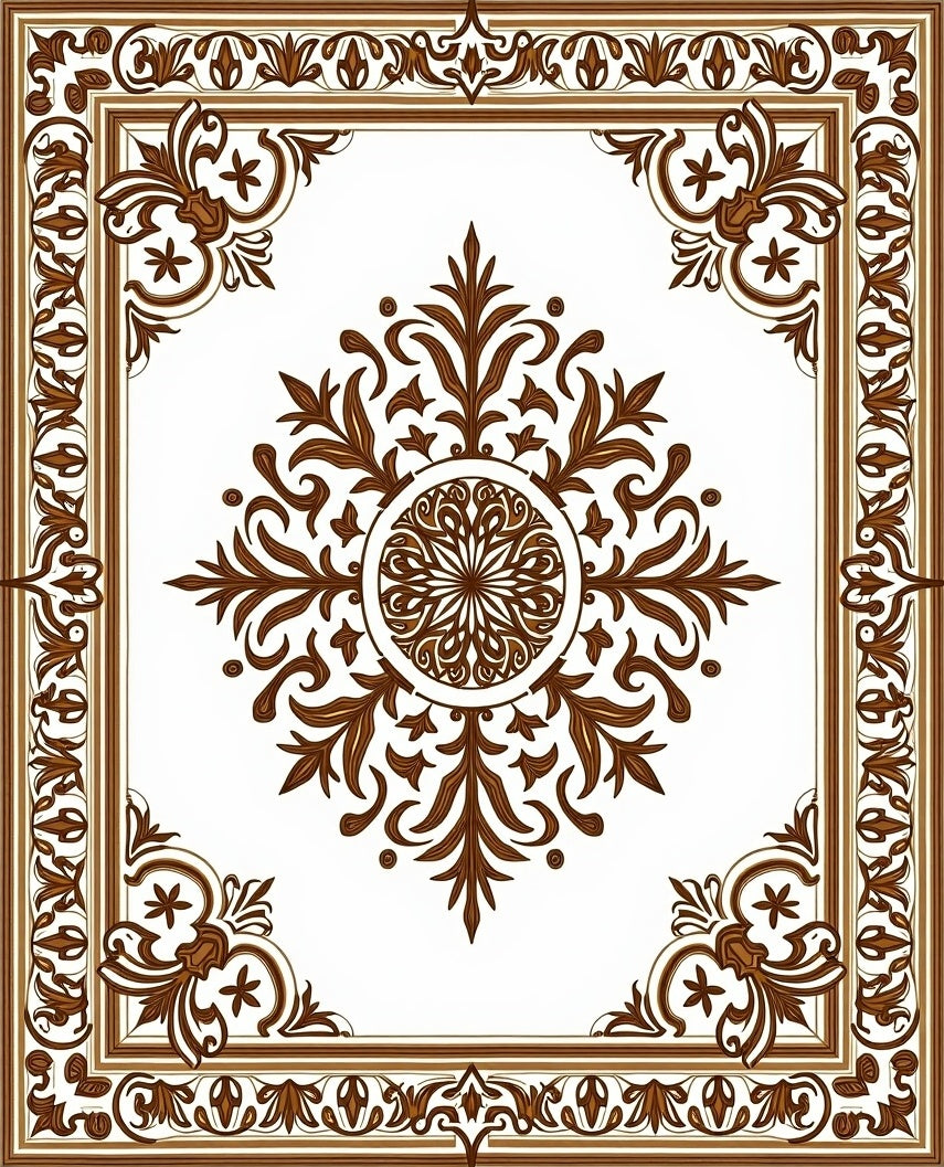 Ornate Floral Lattice Classic Design Rug