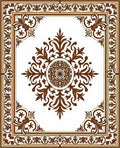 Ornate Floral Lattice Classic Design Rug