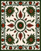 Vintage Floral Medallion Inspired Rug