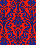 Bold Floral Damask Pattern Rug