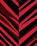 Bold Red Black Striped Design Rug