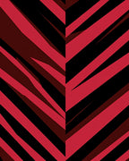 Bold Red Black Striped Design Rug