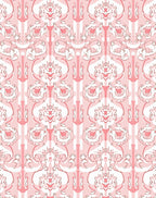 Blush Pink Whimsical Character Pattern Rug