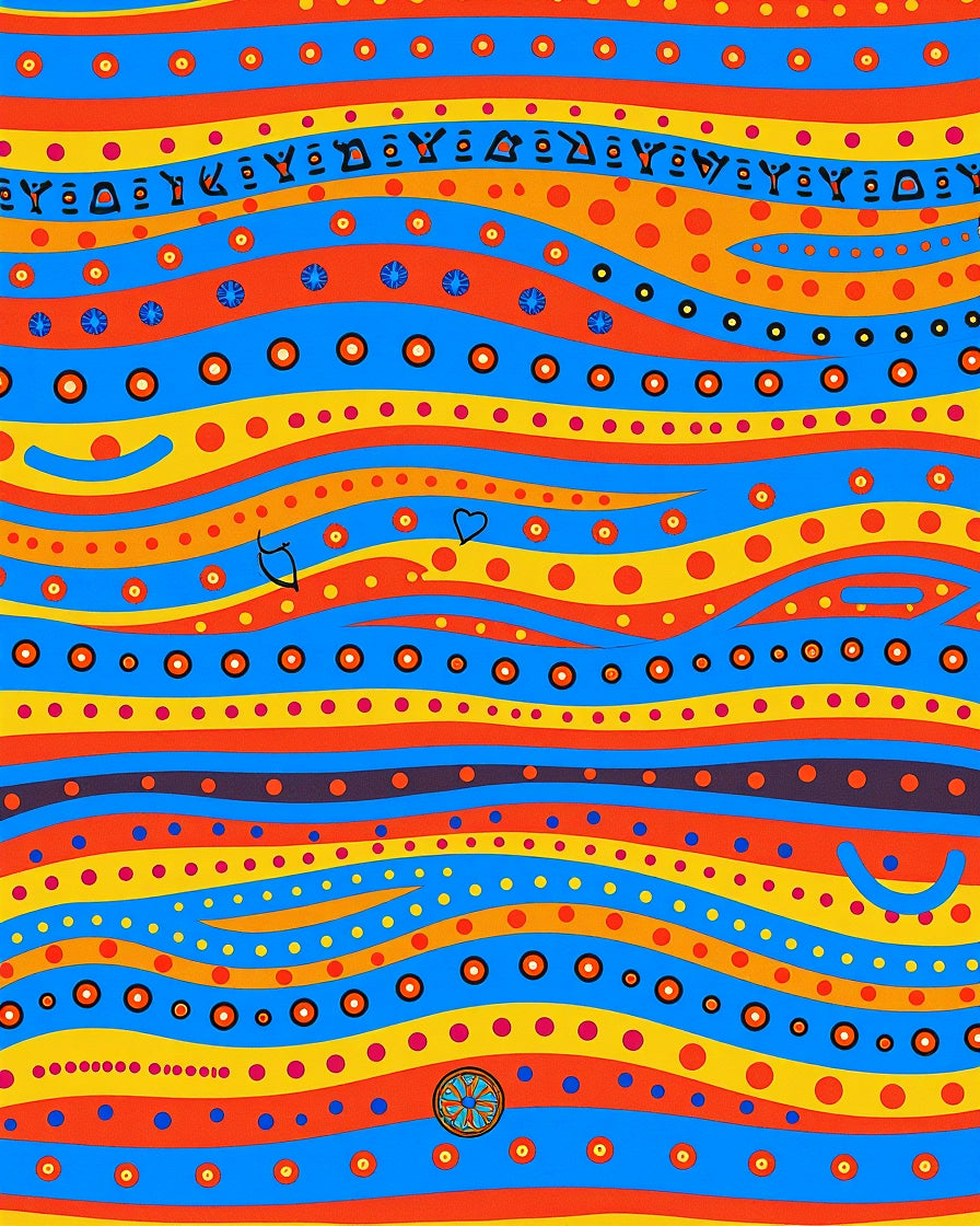 Vibrant Striped Circle Pattern Rug