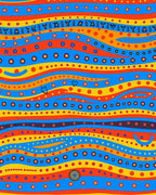 Vibrant Striped Circle Pattern Rug